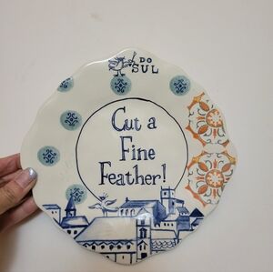 Antropologie Do Sul 8.5" Plate EUC Home Dining Fisherman Nautical